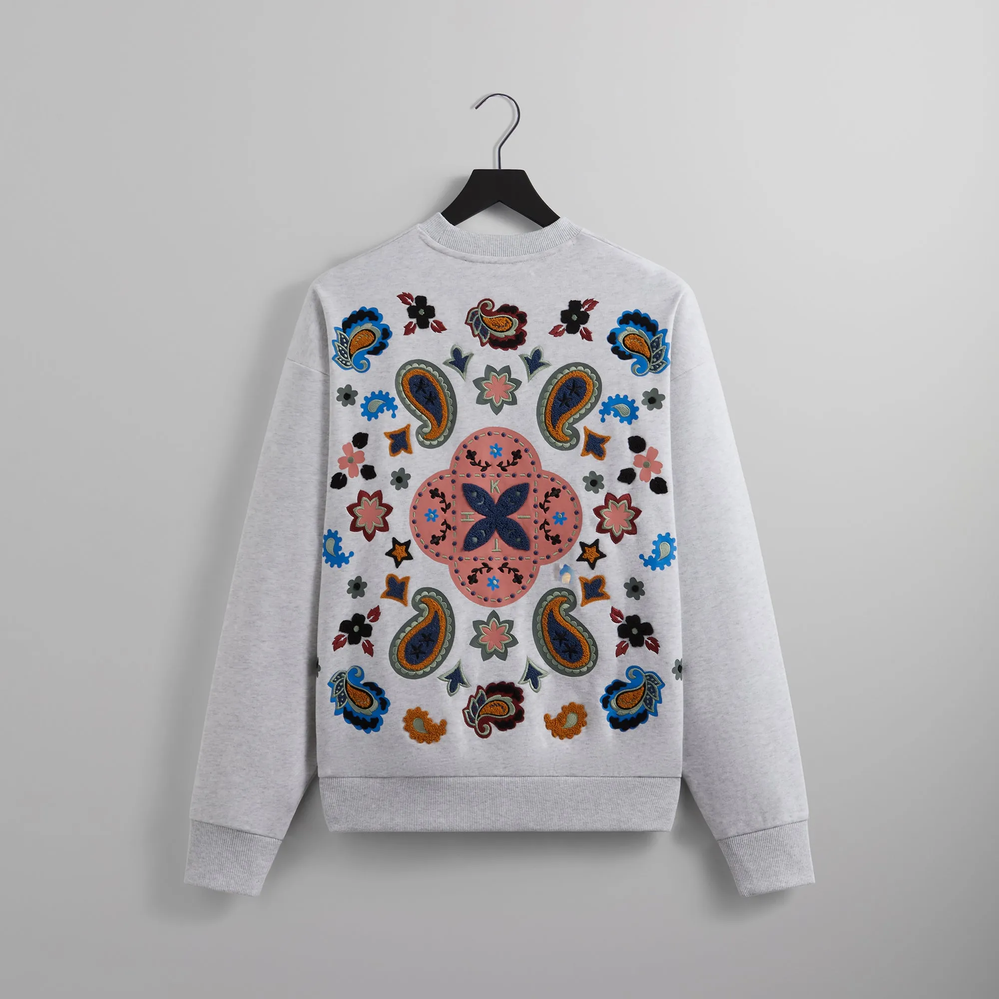 Kith Paisley Nelson Crewneck - Light Heather Grey