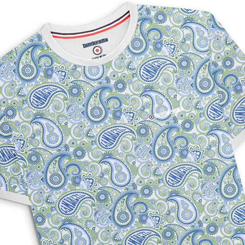 Lambretta Paisley T-Shirt Lime