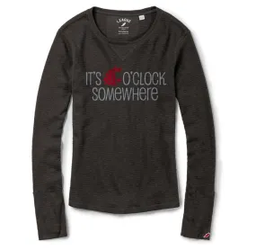 League Ladies It's Coug O'Clock Somewhere Thermal