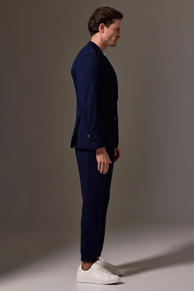 Liam Bailey Wool Jersey Suit - Navy