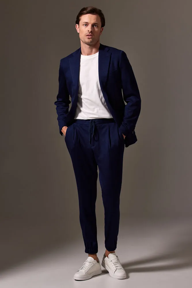 Liam Bailey Wool Jersey Suit - Navy