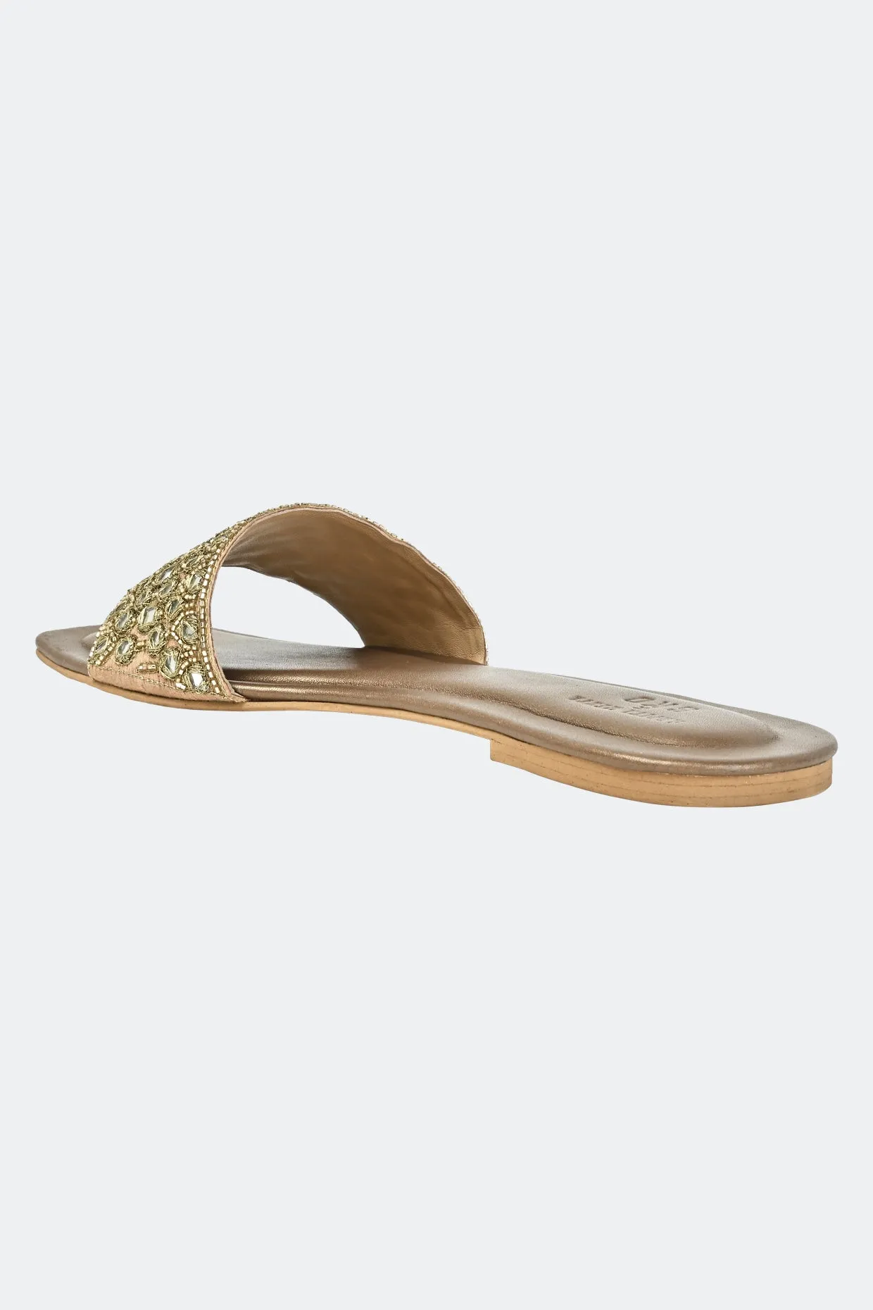 Luxe Reflective Gold Slip-ons For Women