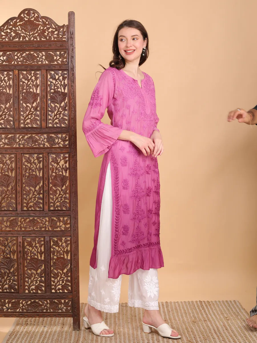 Madhuri Muslin Frill Kurti