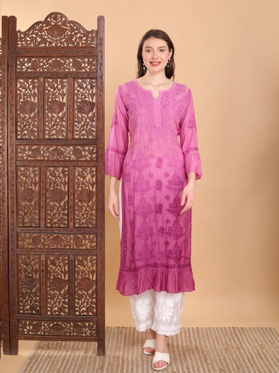 Madhuri Muslin Frill Kurti