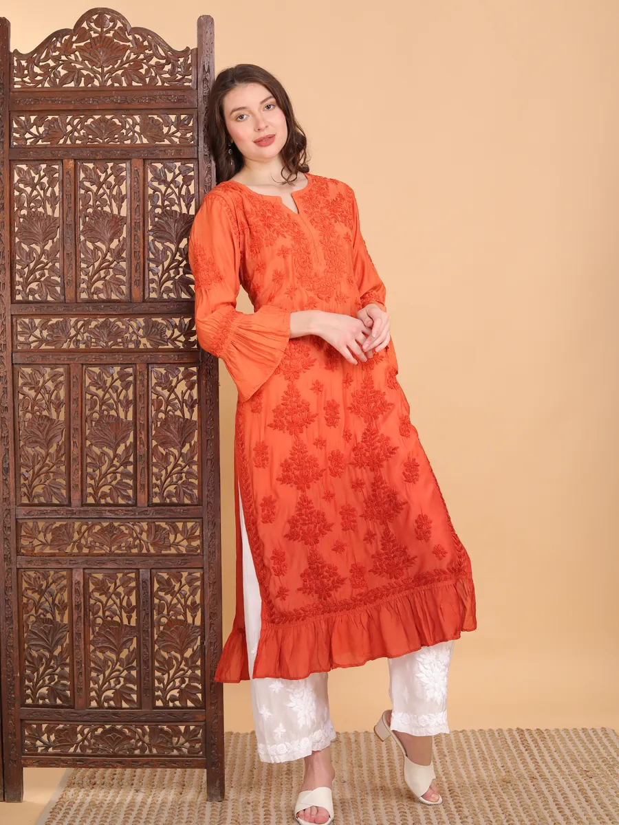 Madhuri Muslin Frill Kurti