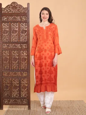 Madhuri Muslin Frill Kurti