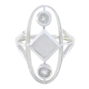 Marvelous Gem Rainbow Moonstone 925 Ring Hanging Jewelry Organizer