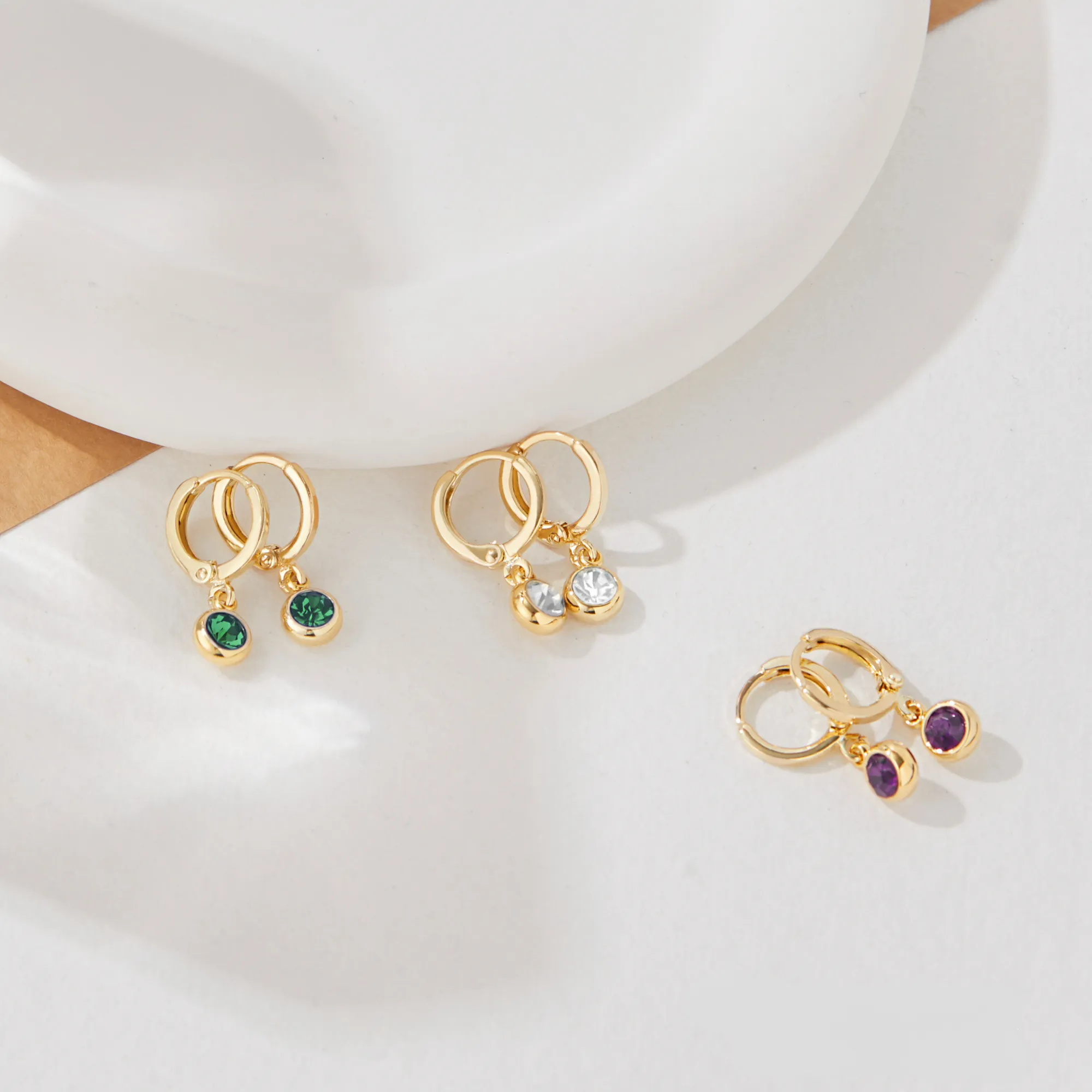 Mary Birthstone Earrings