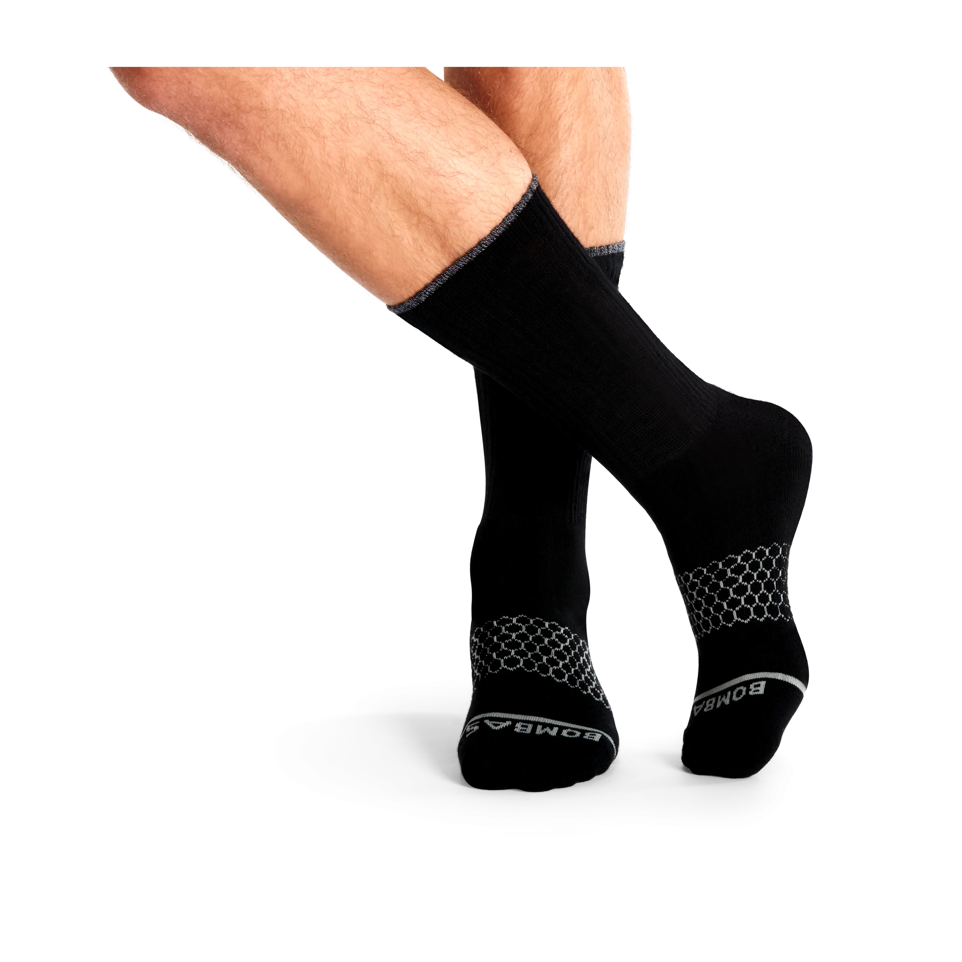 Men's Merino Wool Blend Calf Sock 4-Pack