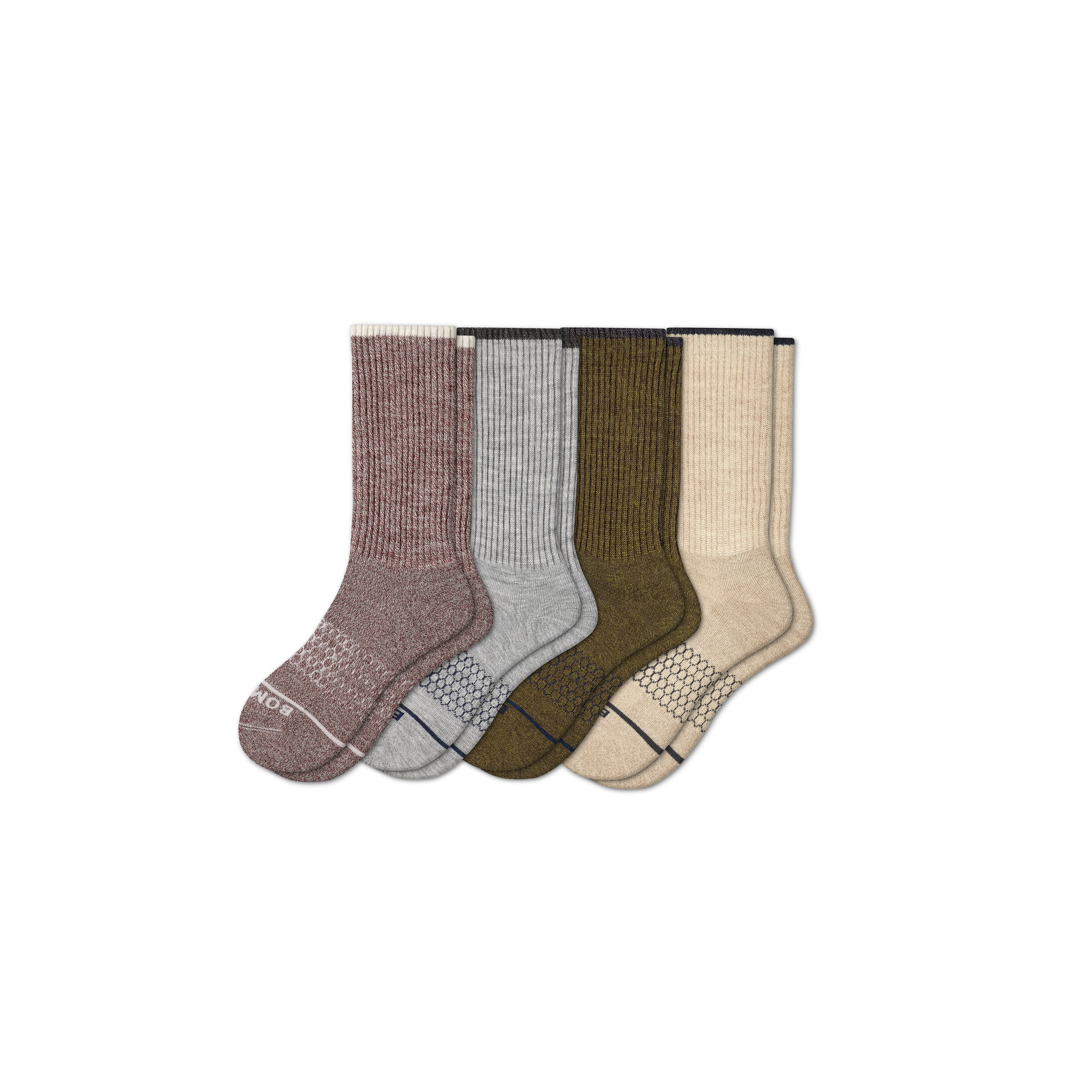 Men's Merino Wool Blend Calf Sock 4-Pack