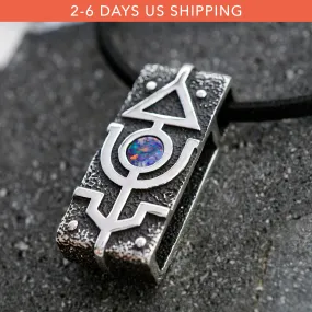 Mens Opal Pendant MARS