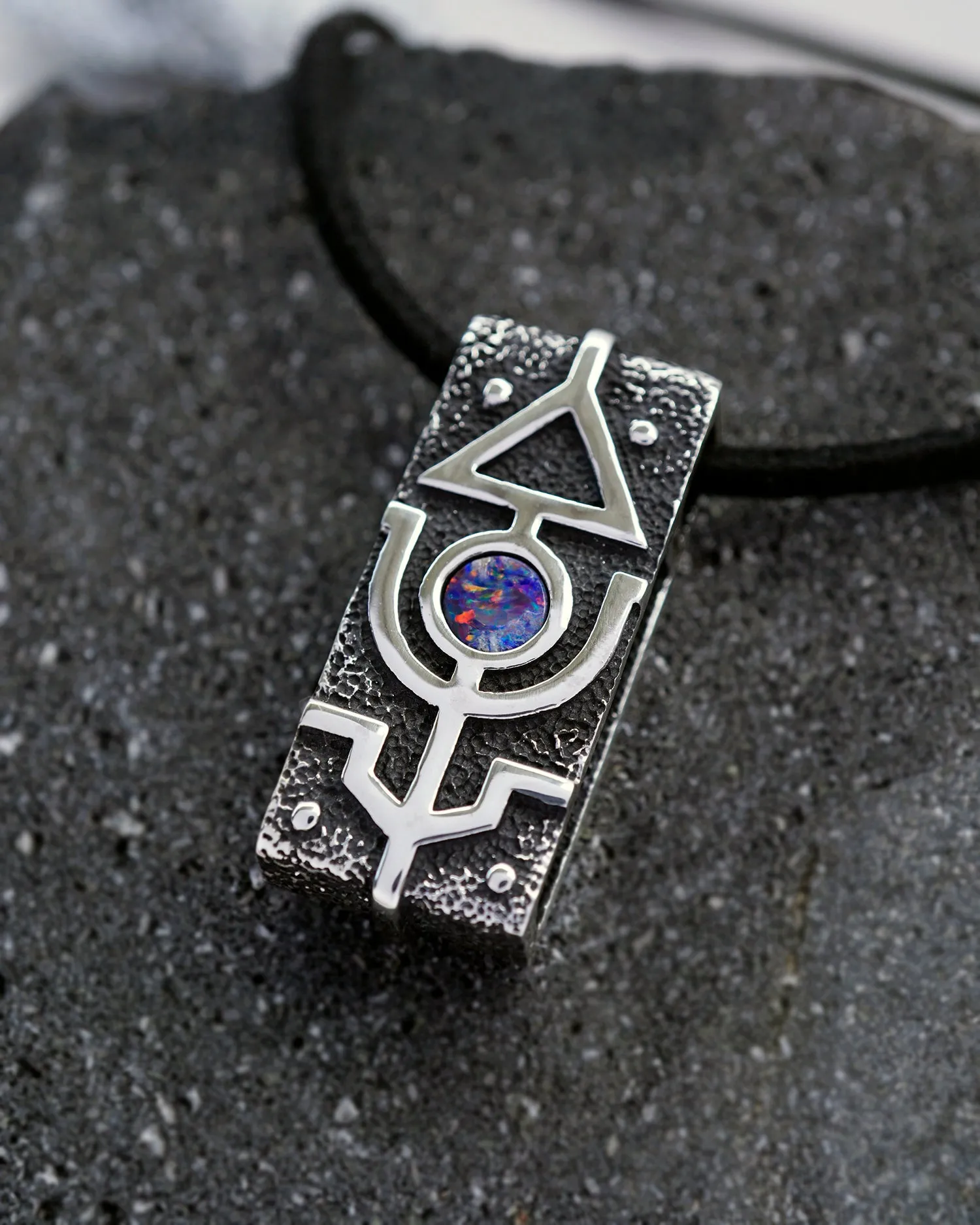 Mens Opal Pendant MARS