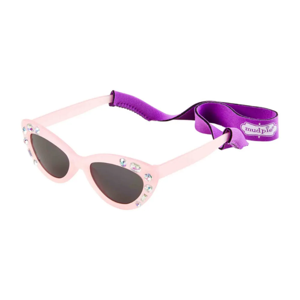 Mud Pie Toddler Girl Sunglasses & Strap Set