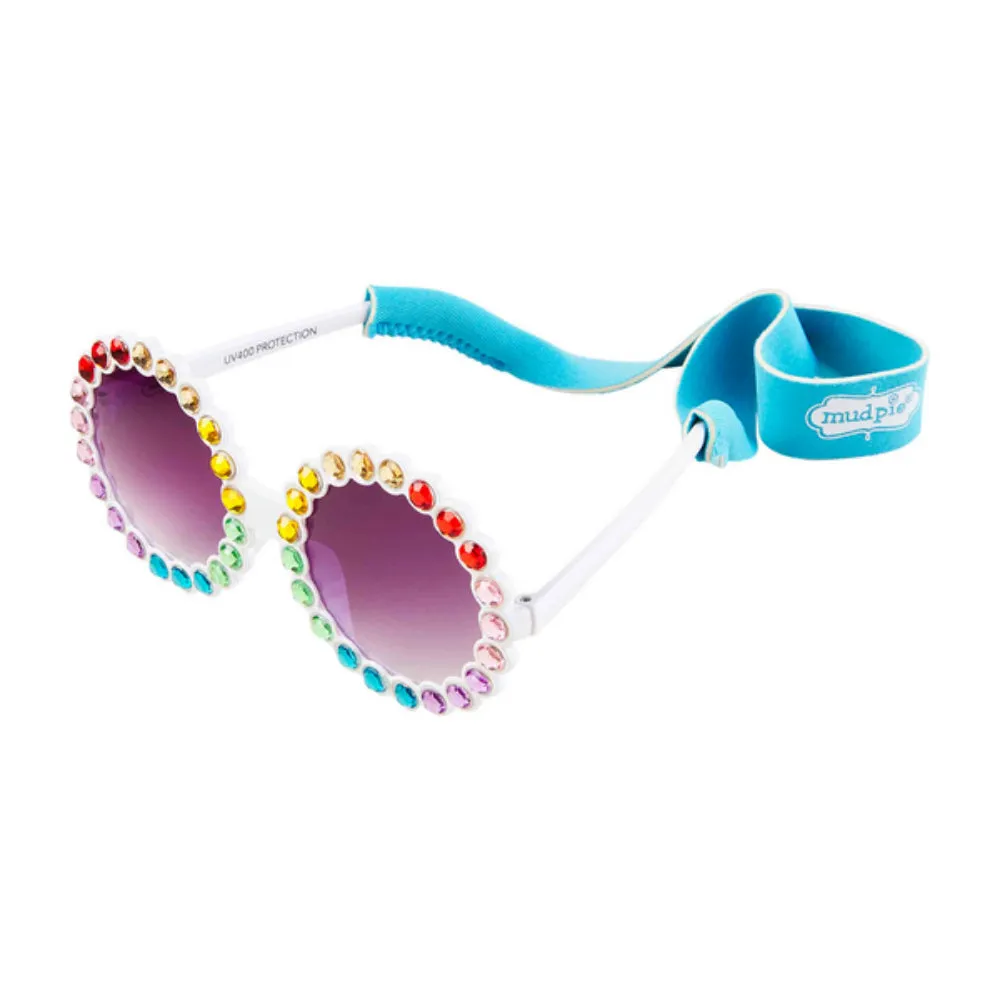 Mud Pie Toddler Girl Sunglasses & Strap Set