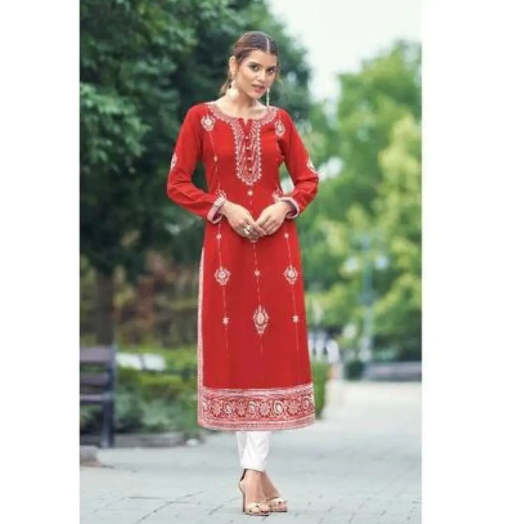 Party Wear Lucknowi Women Kurta Pant Suit