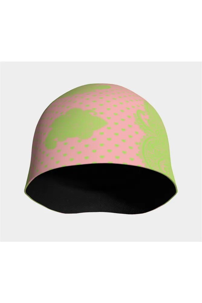 Pink and Green Paisley Beanie