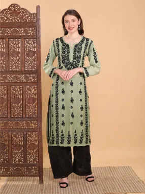 Pratha 3D Chikankari Muslin Kurta