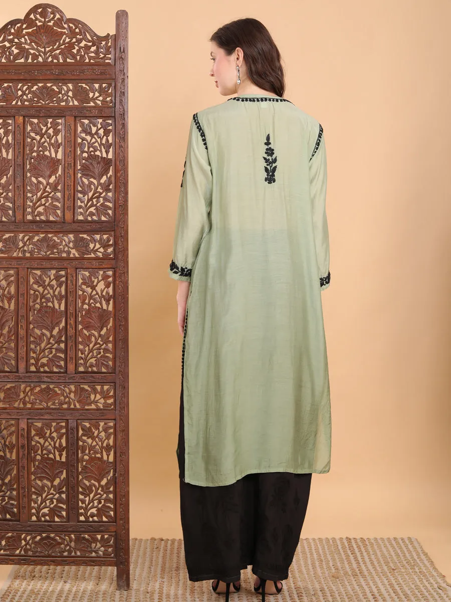 Pratha 3D Chikankari Muslin Kurta