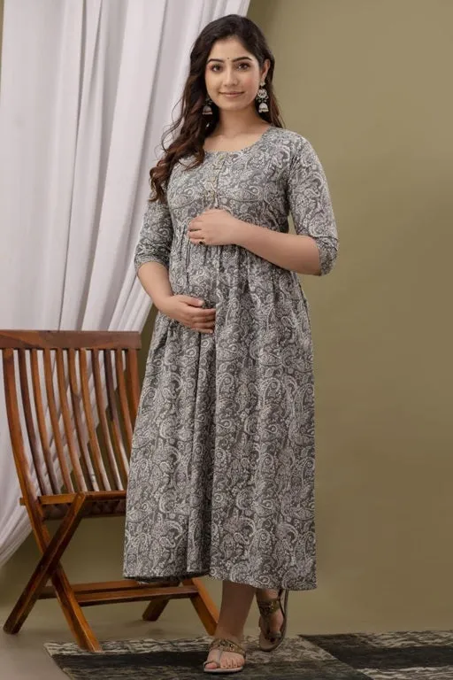 Premium Cotton Maternity and Feeding Gown Kurtis for Women