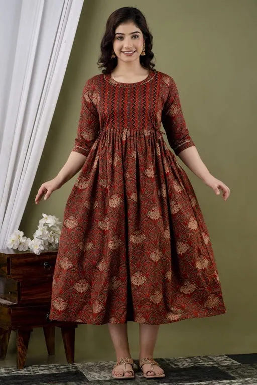 Premium Cotton Maternity and Feeding Gown Kurtis for Women