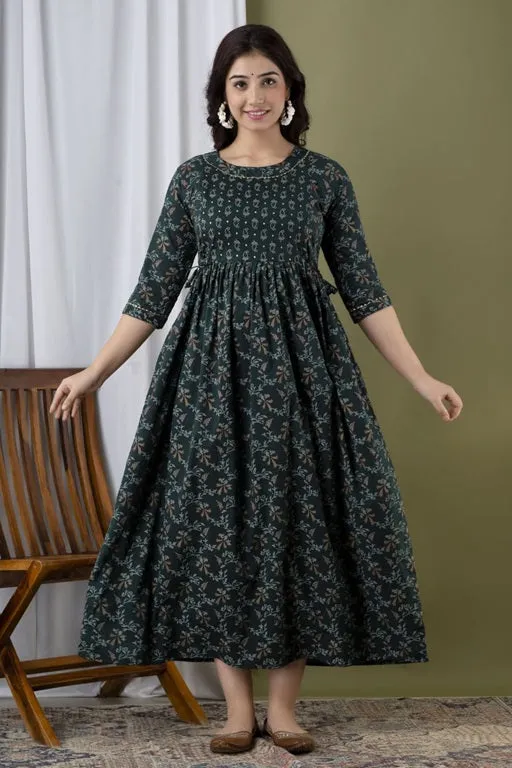 Premium Cotton Maternity and Feeding Gown Kurtis for Women