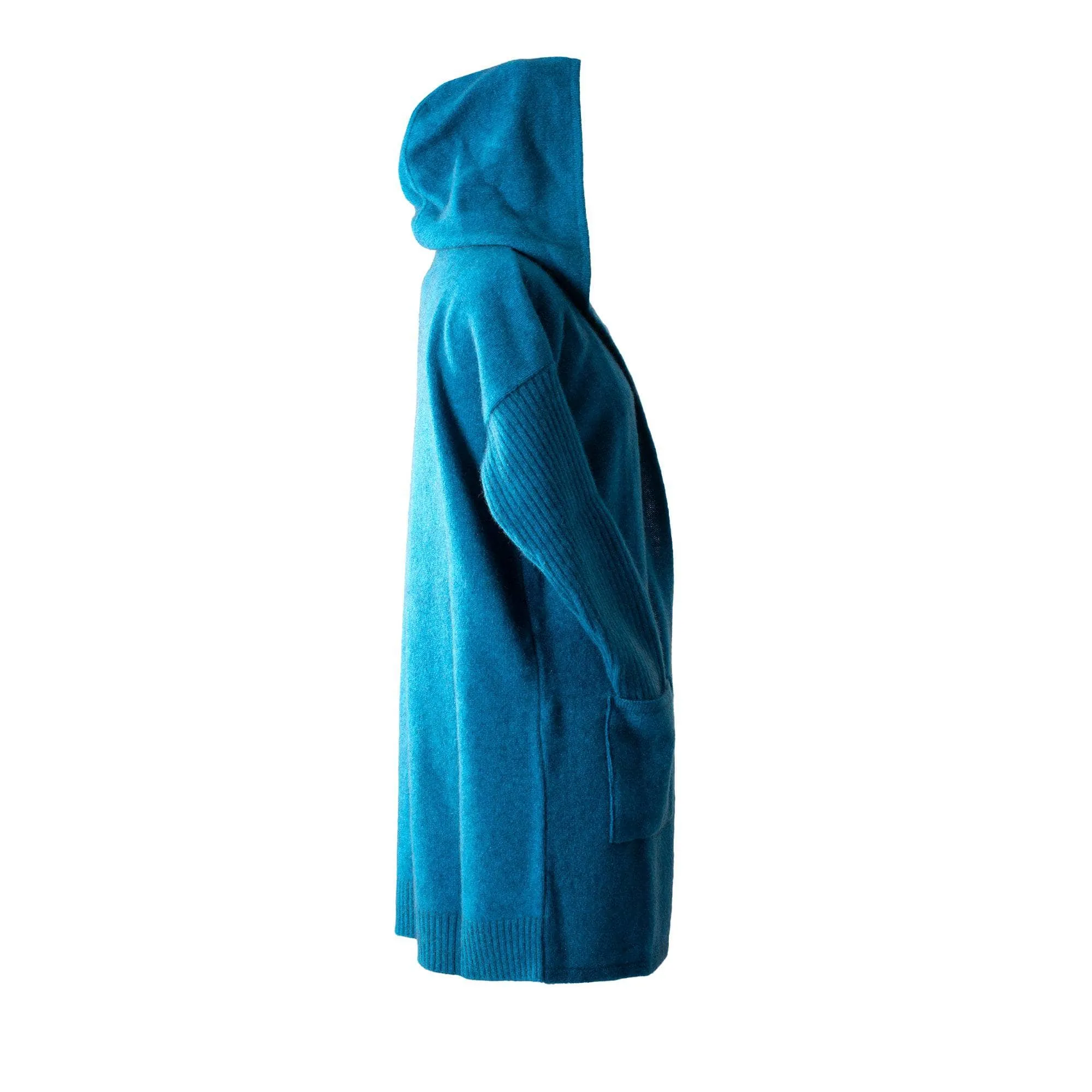 Premium Possum and Merino Wool- Hooded Longline Cardigan