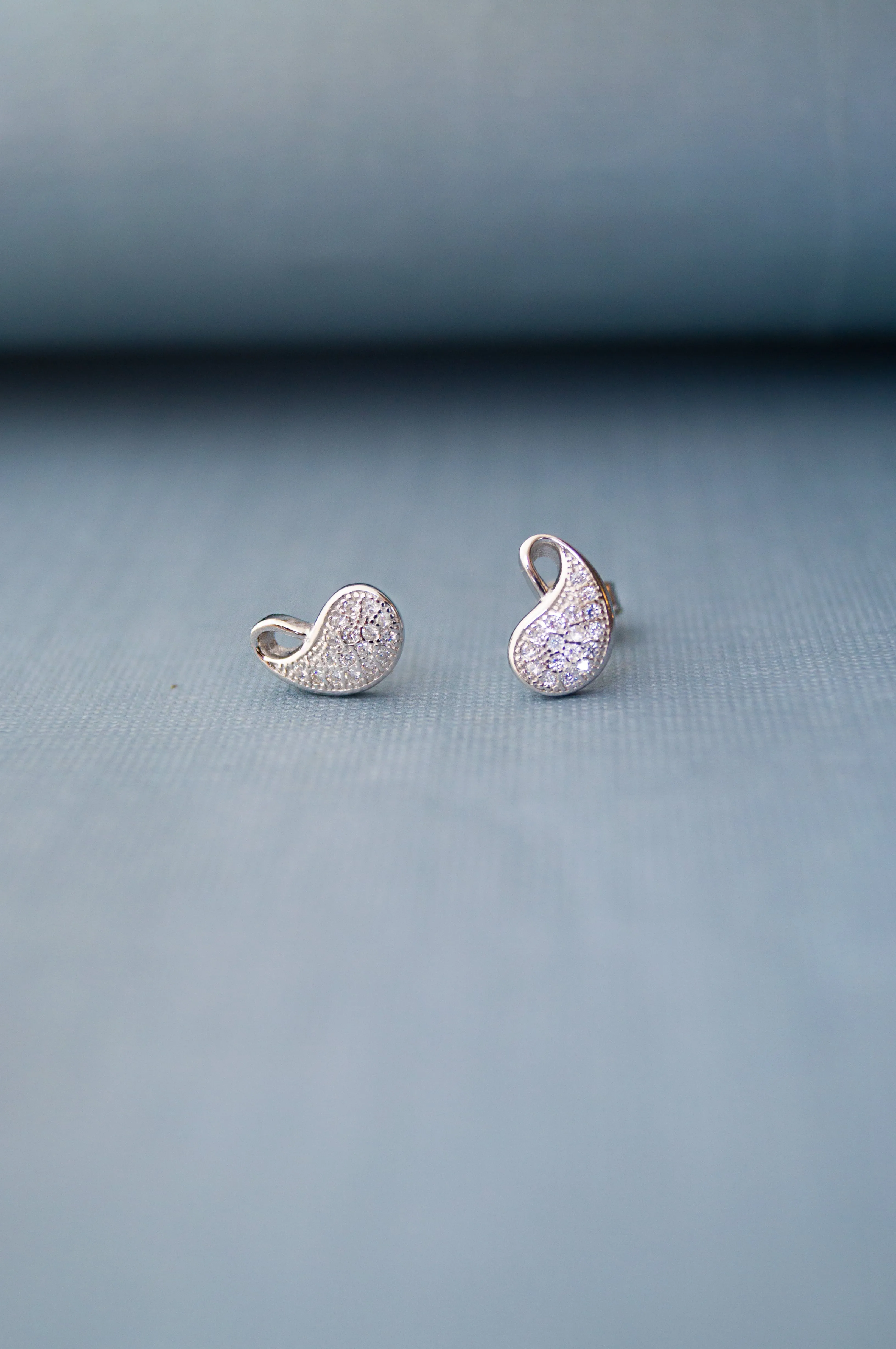 Pretty Paisley Sterling Silver Earrings