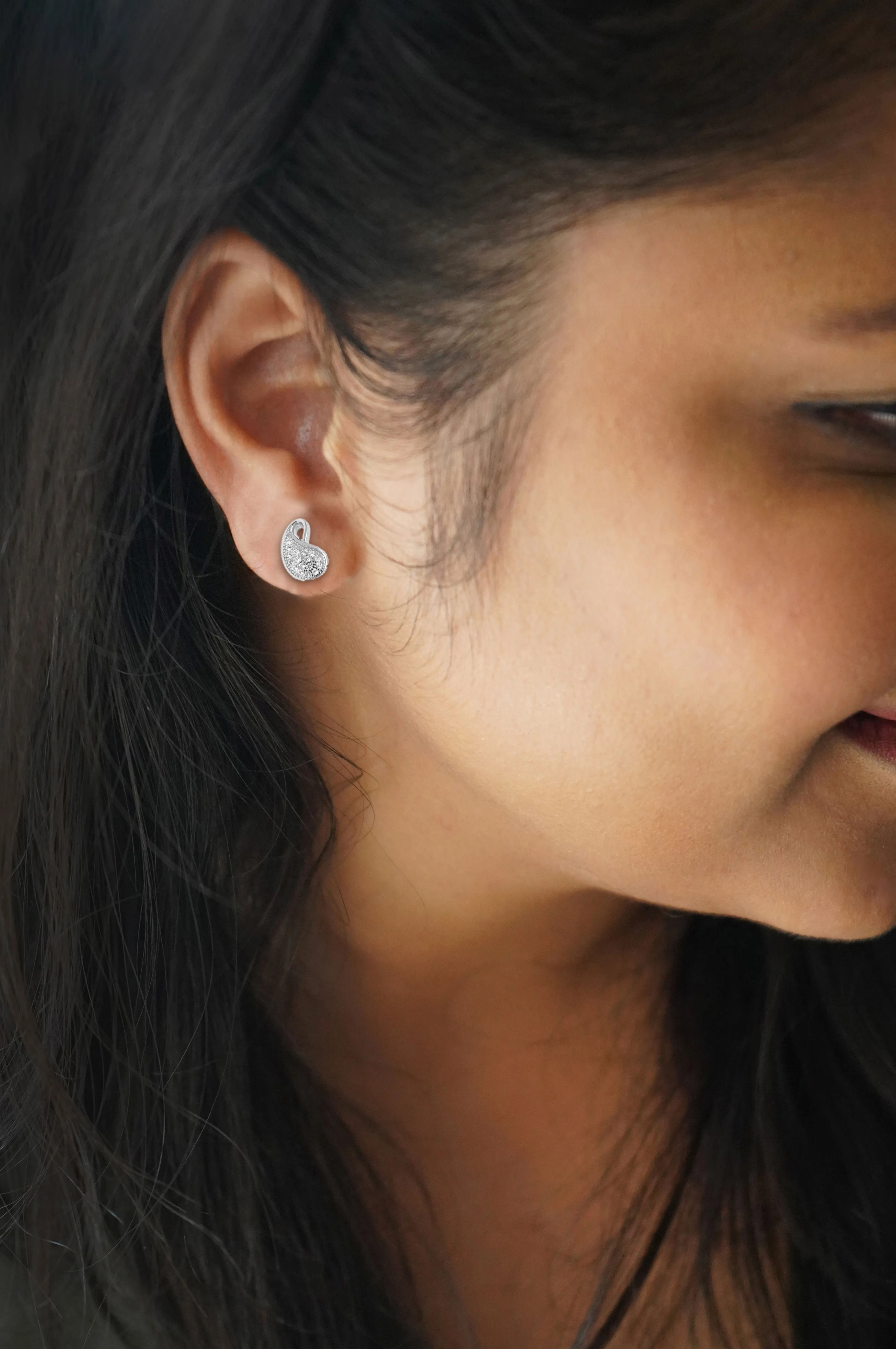 Pretty Paisley Sterling Silver Earrings