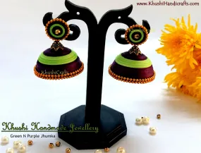 Purple Green Jhumka