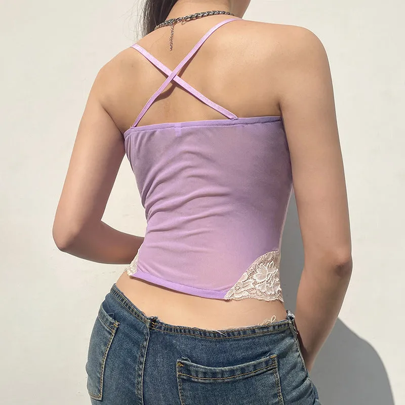 Purple Lace Camisole