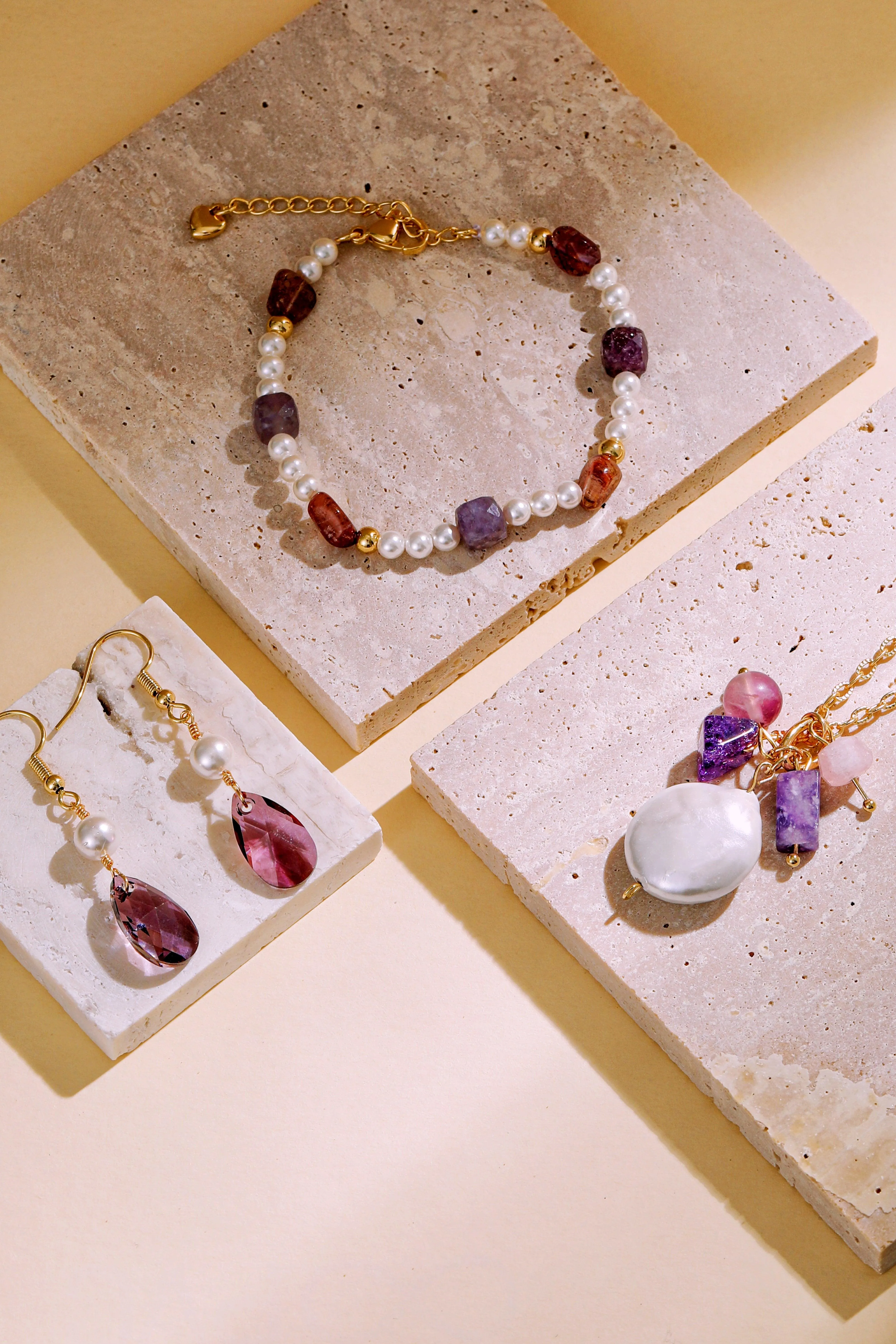 Rio Purple Gemstone Mix Necklace