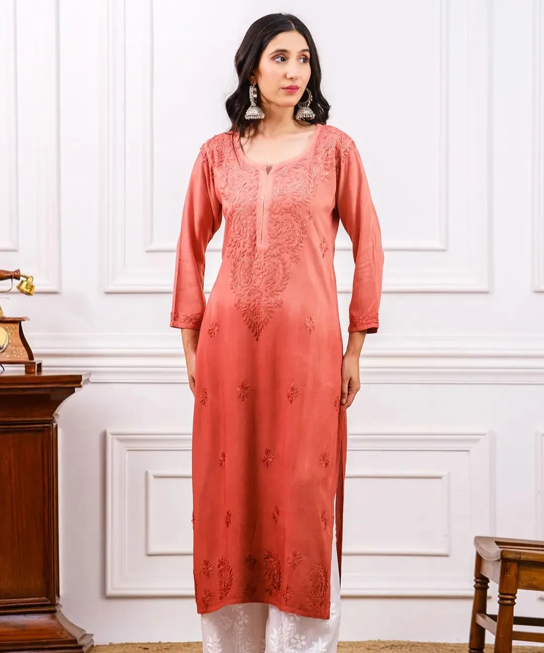 Riva Ombre Chikankari Kurti