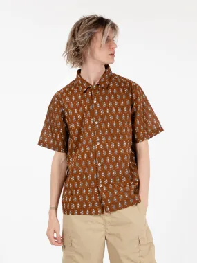 Road shirt paisley block brown