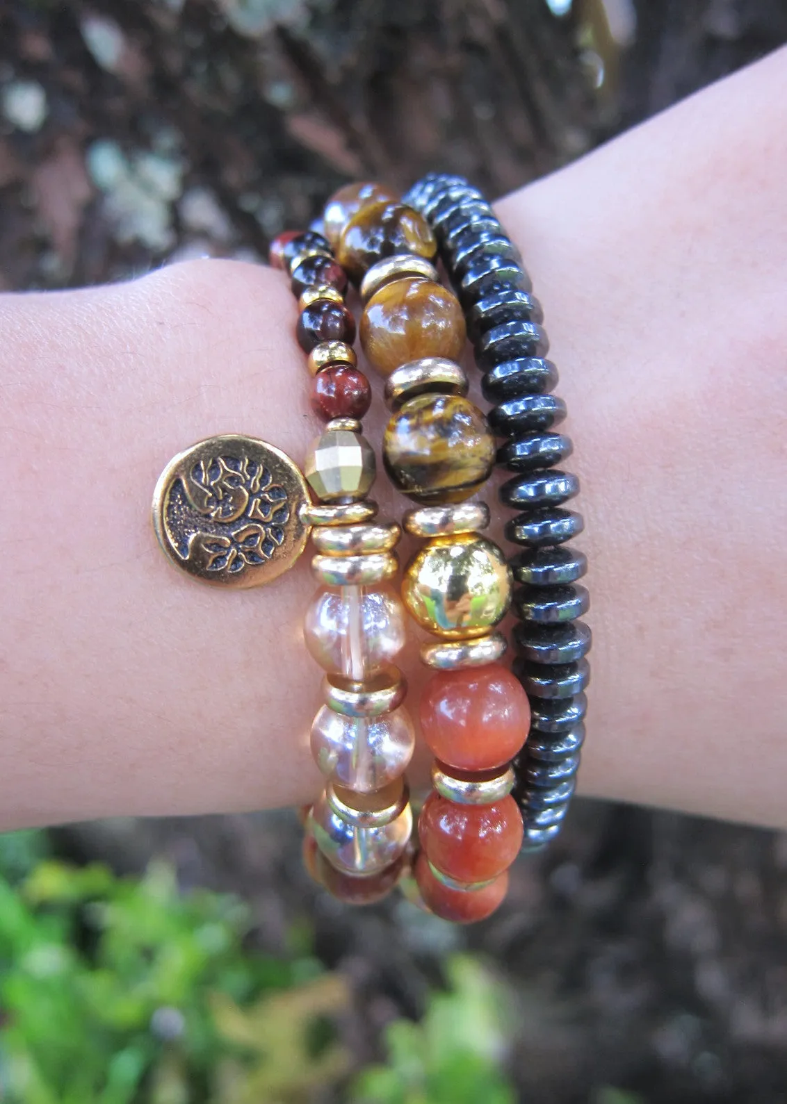 SALE - Tiger Eye Power Mala Bracelet in 27 Beads