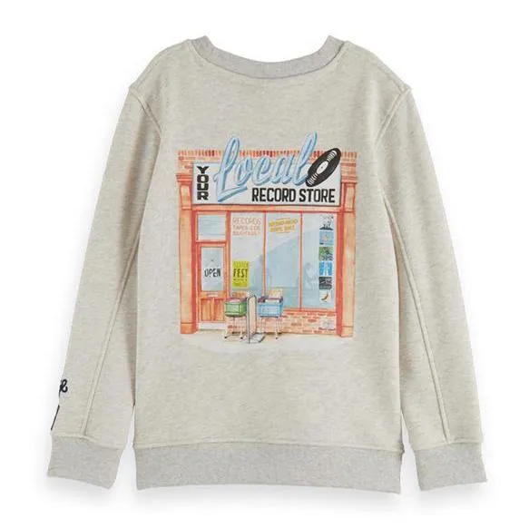 Scotch & Soda Boys Grey Record Store Sweatshirt_173949-0171