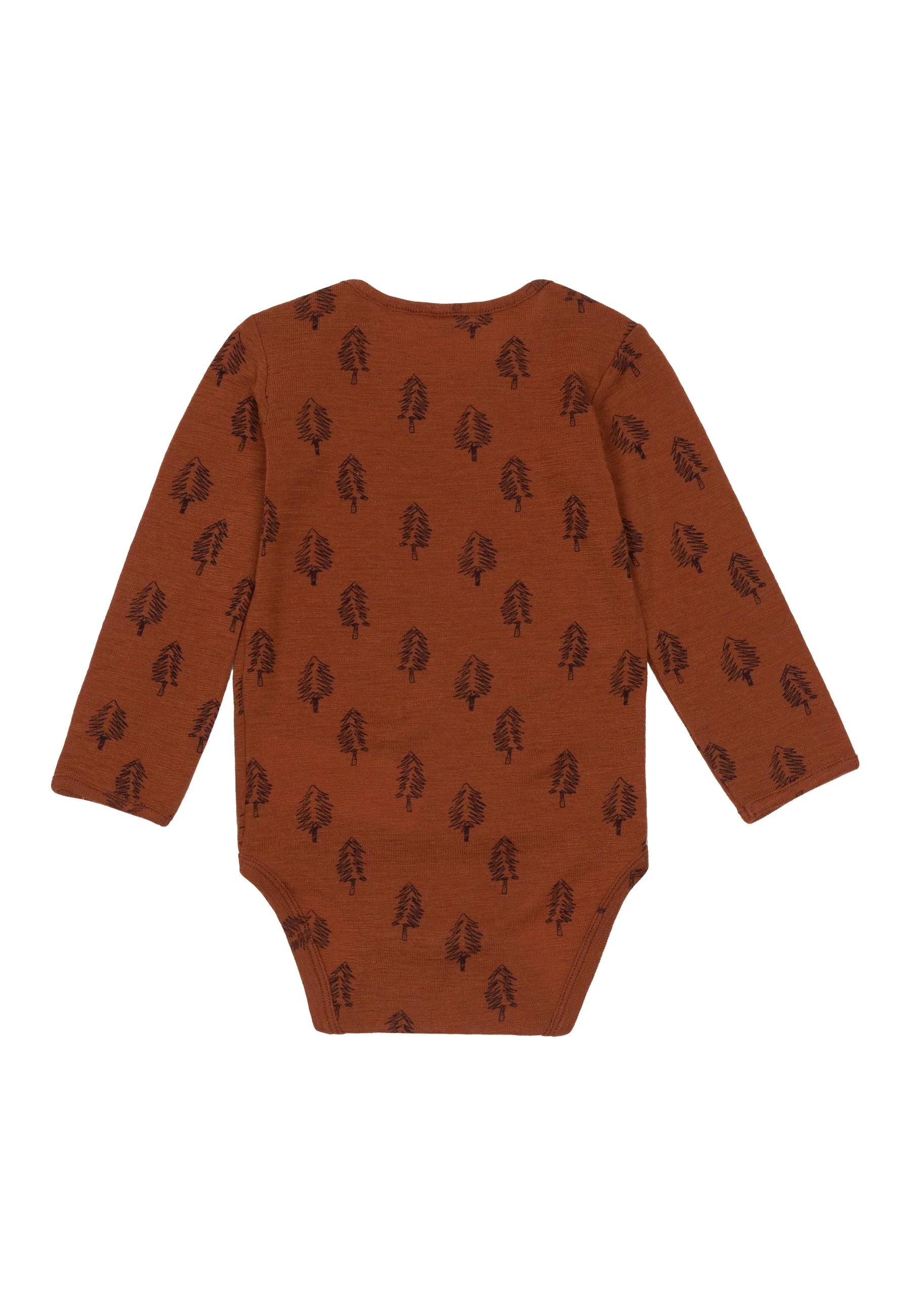 SGBBob Baby Tree Wool Bodysuit - Brown Patina