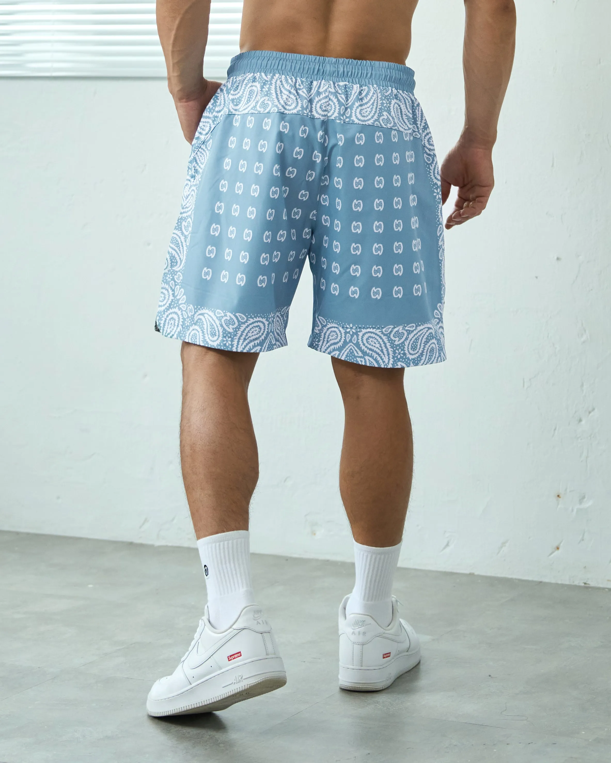 Side Slit Stretch Amoeba Shorts