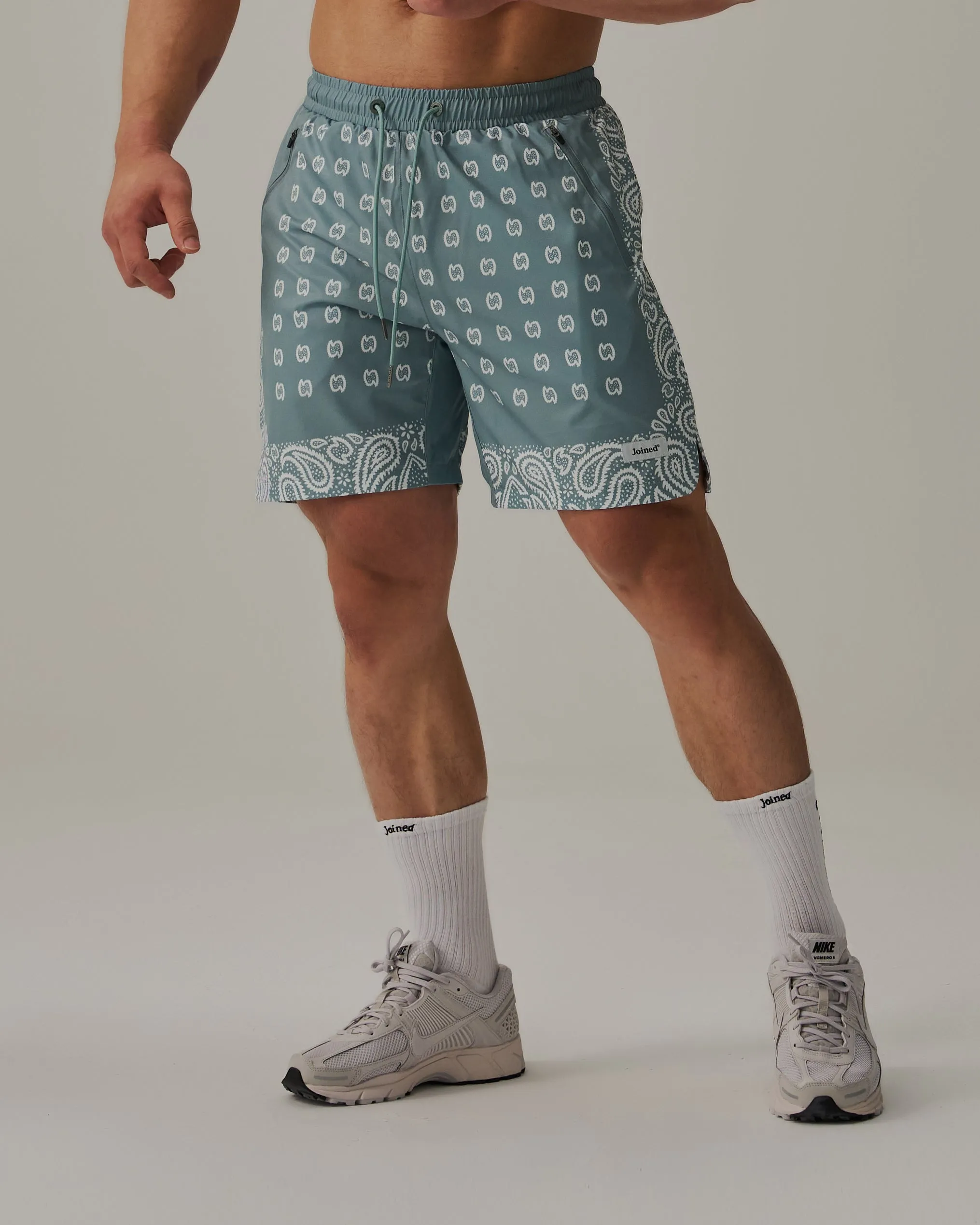 Side Slit Stretch Amoeba Shorts