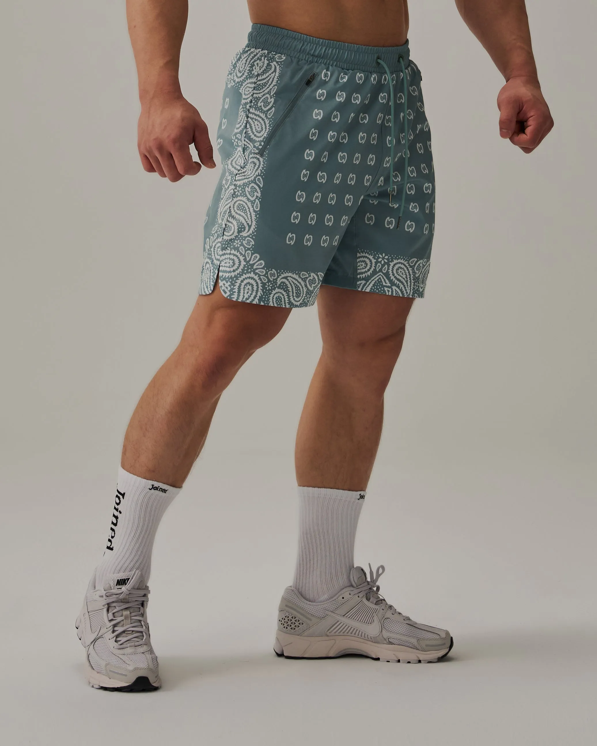 Side Slit Stretch Amoeba Shorts