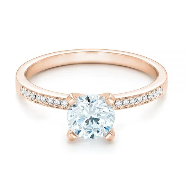 Side Stone Diamond Engagement Ring [Setting Only] - EC090