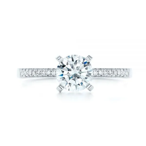 Side Stone Diamond Engagement Ring [Setting Only] - EC090