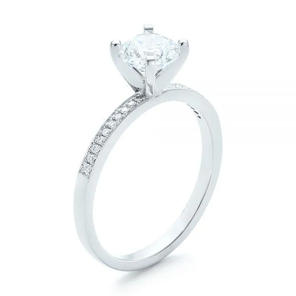 Side Stone Diamond Engagement Ring [Setting Only] - EC090