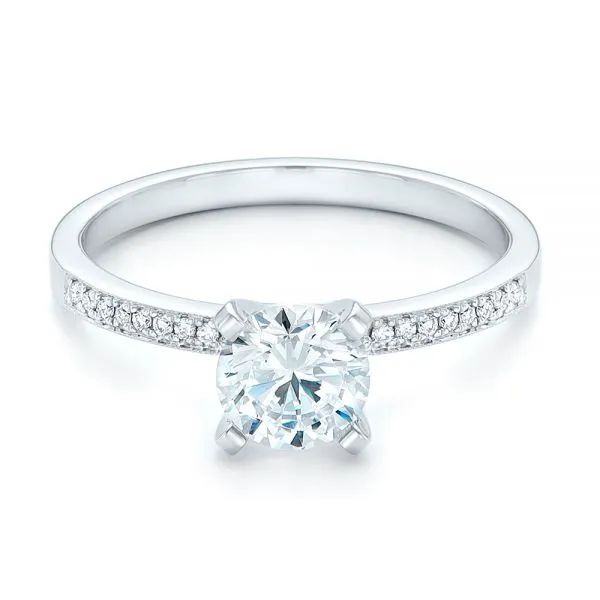 Side Stone Diamond Engagement Ring [Setting Only] - EC090