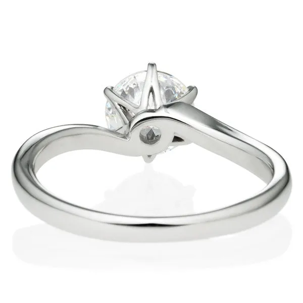 Six Prong Twist Round Brilliant Engagement Ring [Setting Only] - EC009