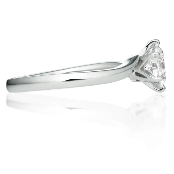 Six Prong Twist Round Brilliant Engagement Ring [Setting Only] - EC009