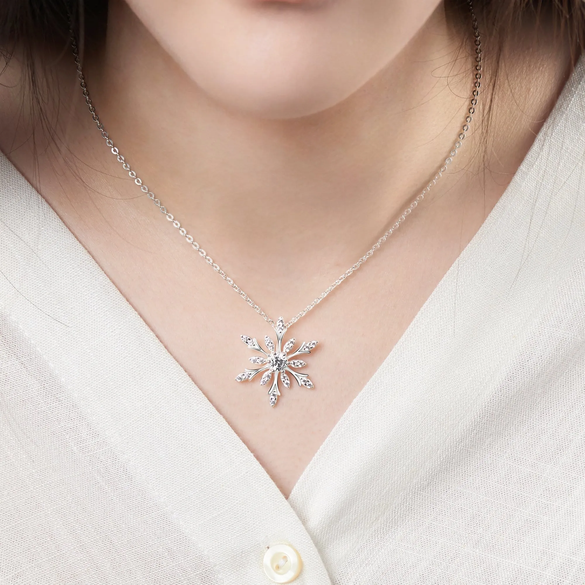 Snowflake Sterling Silver Pendant