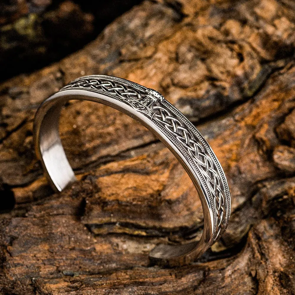 Stainless Steel Ladies Mjolnir and Celtic Scroll Bracelet