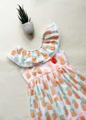 Summer Girls Dress Pineapple Crush