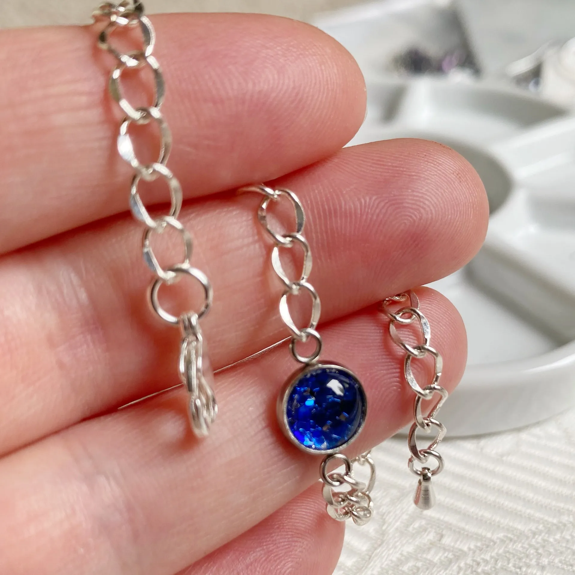 The Blue Bauble Bracelet (select your length) - Glitter4Good