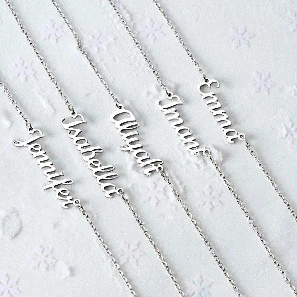 To M Beautiful Girlfriend I Would Love You in a Hundred Lifetimes Custom Name Necklace